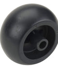 Black round Anti-Scalp Deck Wheel for 48 to 72 inch mower decks, OEM 484230, designed for TrimMaster roller kits.