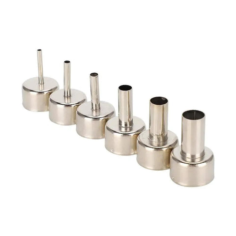 Stainless Steel Hot Air Rework Nozzle Kit For SMD Soldering And PCB Maintenance, 6-Piece Set (3mm, 4mm, 5mm, 8mm, 10mm, 12mm)
