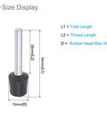 Diagram of Beefy M6x54mm Toggle Clamp Screw with 54mm length, 38mm thread, and 15mm rubber head diameter for woodworking.