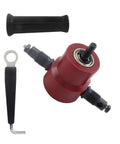 Double Head Sheet Metal Nibbler Cutter Drill Attachment for Iron, Stainless Steel, Aluminum, Plastic, and Plywood with handle and hex wrench