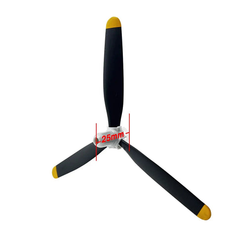 Three Pack 3-Blade Propellers For Volantex RC Brushless 500mm F4U Corsair RC Plane with Saver and Adapter feature 25mm hub