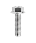 Premium Titanium Flange Hex Bolts M10 X 30mm 1.25 Pitch Grade 5 6AL 4V Lightweight High Strength Fasteners Pack Of 4 Silver