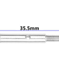 Beefy Steel Front Axles For Traxxas Slash 2WD Rustler VXL Stampede One Tenth RC Car Replacement, CNC Machined 35.5mm Axle