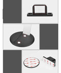 Heavy Duty Stainless Steel Door Stops With Strong Magnet And Double Sided Adhesive Tape For No Drilling Installation Saves Walls From Damage In Homes Or Hotels - detailed view of parts
