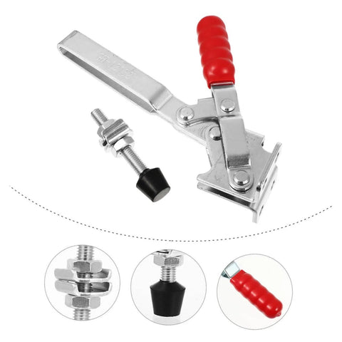 Welding Toggle Clamps 2 Pack Quick Release Fixed Hand Clamps With Rubber Tips for woodworking and welding projects