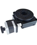 Motorized Rotation Stage 100mm Diameter 360 Degree Electric Rotary Platform Built For Precise Positioning In Industrial Automation And Lab Experiments, Worm Gear Drive With Outer Ring Scale, Smooth Rock Solid Stability For Long Runs