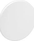 7 Inch Round Vinyl Wall Protectors With Self Adhesive Backing White Pack Of 50 for Door Knob Impact Protection viewed from the side