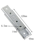 Heavy Duty Metal Sofa Connectors 4.7 Inch Interlocking Hangers Wall Mount Brackets for sectional couch, 120mm steel strip with holes.