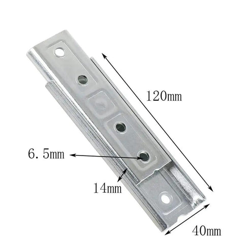 Heavy Duty Metal Sofa Connectors 4.7 Inch Interlocking Hangers Wall Mount Brackets for sectional couch, 120mm steel strip with holes.
