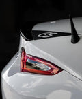 Stubby Antenna For Mazda Miata 2006-2026, rear view showing 3.8 inch antenna replacement installed, maintaining a clean factory look.