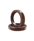 Fluoro Rubber Oil Seal with Double Lip and Spring, brown framework, ID 150mm OD 180mm THK 13mm durable sealing solution for machinery.