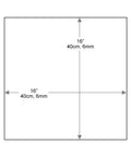 Dimensions diagram of 16 Inch Square Tempered Glass Table Top One Quarter Inch Thick Clear Replacement Glass with Flat Polished Edge