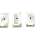 Tooth Plate 1821.048.031 For BXT3 19 And BXT3 Battery Powered Plastic Strapping Tool Replacement Part Durable Spare Component For Industrial Packaging And Heavy Duty Pallet Strapping Equipment, three white metal plates with center screw