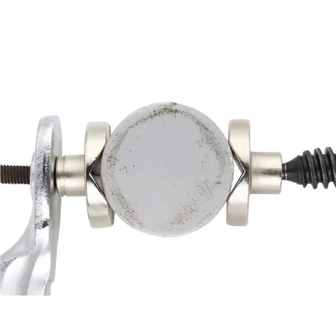 Heavy Duty Multi Functional Welding F Clamp For Pipe And Flat Plate Alignment With Quick Change Jaws showcasing round jaw design and chrome finish.