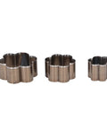 Flower Shape Leather Cutting Die Punch Set For DIY Crafts Three Sizes 30mm 40mm 50mm Steel Die Punches displayed