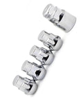 Durable Lug Wheel Studs Kit With Locking Nuts And Tapered Threads For Ford Focus Fusion Mondeo 1998 To 2023, chrome steel set