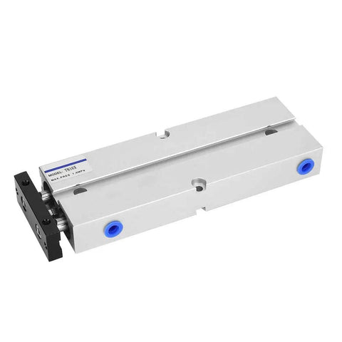 TN16 X100 S Pneumatic Double Acting Aluminum Alloy Air Cylinder with 10200mm stroke, sealed inlets, shown in side view