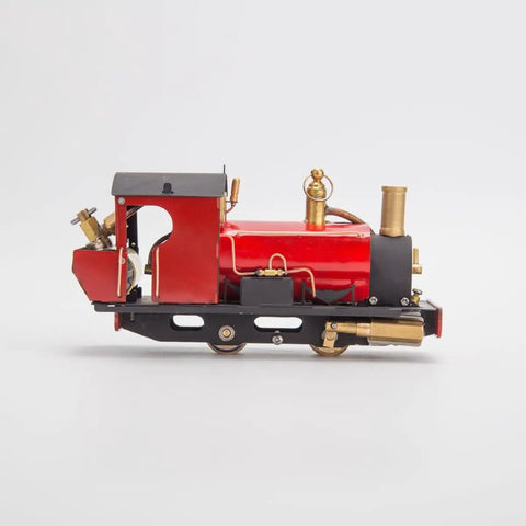 Side view of 1/50 HO Live Steam Locomotive Model With Oscillating Steam Engine Kit For Adults Fun Hands On Train Model Kit Without Track Real Steam Power Science Toy Gift