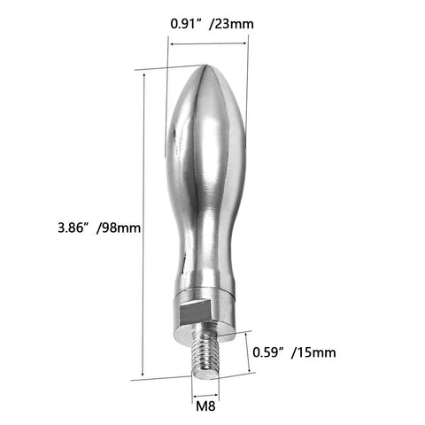 Revolving Handle For Grinding Machines Two Pack M8 X 15mm Screw On Handwheel Grip Plated Steel Hand Grips Silver Tone