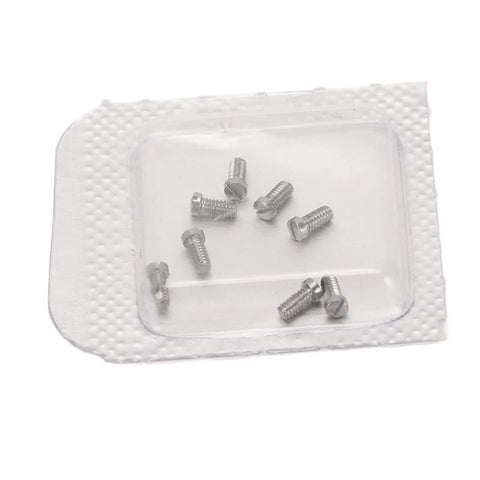 Straight Up Stainless Steel Micro Watch Repair Screws Eight Piece Kit Made For Ballon Bleu Back Covers in clear storage