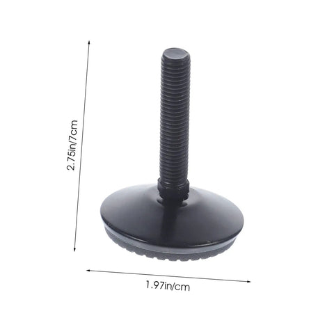 Premium Set Of Four Furniture Levelers Featuring Swivel Foot Screws For Quick Height Adjustment On Tables Cabinets And Workbenches, durable black leveling foot.