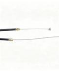 Heavy Duty Throttle Cable Replacement With Sleek Black Casing And Knockout Shaped Tips For Slick Accelerator Response And Rock Solid Control On Any Rig Using Part 786201 For Double End Wire Repairs showing cable ends and casing.