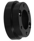 Close-up of black Racing Car Wheel Adapter Plate Riser Tool for Enhanced Control in Various Racing Cars Pro Grade Durable Steering Wheel Adapter