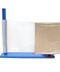 Handheld Manual Stretch Film Pallet Wrapping Dispenser Heavy Duty Packing Machine For Warehouse Logistics No Sweat Setup Handles Big Loads With Ease Supports 132 Lbs Ready To Roll on display with transparent film.
