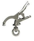 Heavy Duty 9 Inch Drill Press Slot Vise Locking Clamp Dead Nuts Secure Grip tool in silver steel with adjustable grip.
