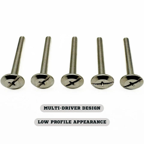 Combo Sidewalk Bolts Set In 304 Stainless Steel For Hurricane Hardware, One Quarter Inch By One Inch, 25 Pack
