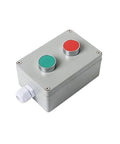 HSPTR metal push-button control box with two buttons (red and green), waterproof explosion-proof enclosure