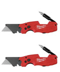 6-In-1 FASTBACK Folding Utility Knife 2-Pack with one-hand press-and-flip opening, wire stripper, and screwdriver features.