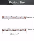 Product dimensions for Five Pack Pro Grade 10K Linear Potentiometers Carbon Film Faders with 3 Pins, 128mm length