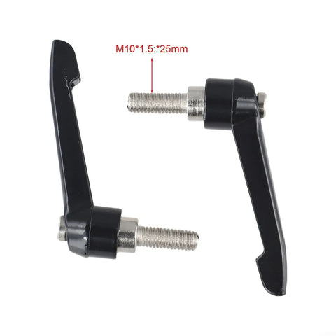Solid Gauge Steel Seatpost Clamping Lever Handle With Quick Release Knurled Twist Lock Grip And Adjustable Threaded Stud Bolt For Indoor Cycling Exercise Rig Hardware Upgrade, matte black, M10 threaded bolt.