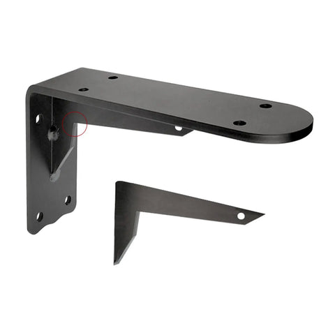 Heavy Duty L Brackets For Walls Rock Solid Wrought Iron Shelf Supports With Screws Built Tough As Nails Matte Black part with screw holes.