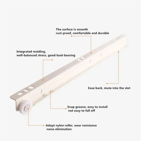 Heavy Duty Side Mount Ball Bearing Drawer Slides 14 Inch Pair showing smooth rust-proof surface and nylon roller mechanism.