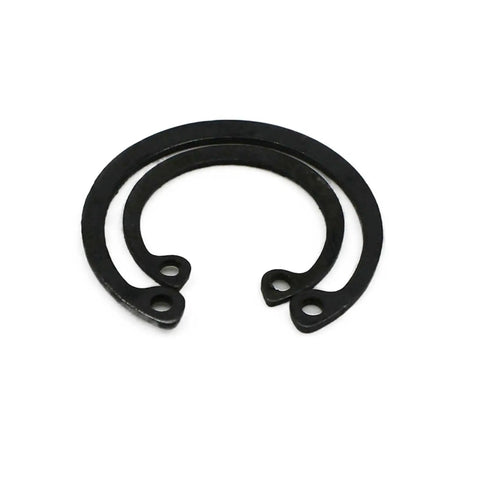 535 Piece C Clip Snap Ring Kit M8 To M24 Internal External Retaining Rings In Carbon Steel Washer Set close-up of black snap rings