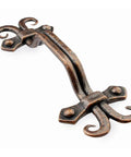 Five Pack Rustic Antique Copper Cabinet Pulls With Hammered Finish For Retro Kitchen And Dresser Hardware Center Hole Three And