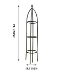 Bronze Metal Garden Arch Trellis For Climbing Plants Perfect For Weddings And Outdoor Ceremonies, 74 inches tall design