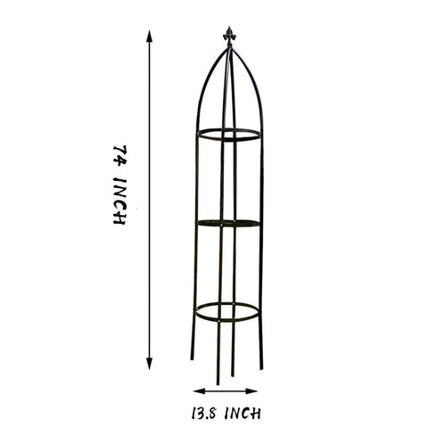 Bronze Metal Garden Arch Trellis For Climbing Plants Perfect For Weddings And Outdoor Ceremonies, 74 inches tall design