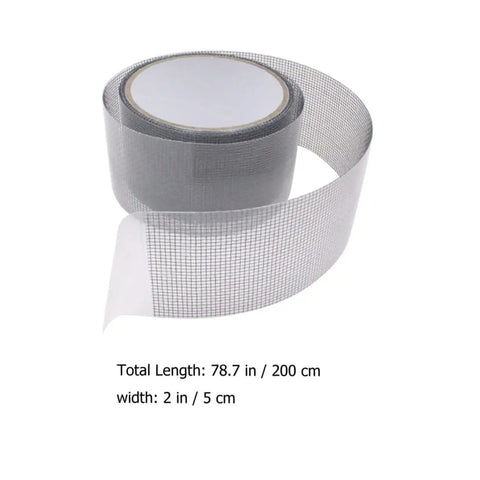 Two Roll Pack Window Screen Repair Tape With Strong Adhesive Self Adhering Patch Kit Breathable Mesh For Quick Fixes On Screen Doors Tents And RVs Easy To Cut Durable Patch