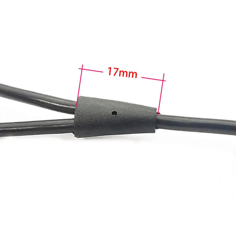 Pro Grade 2Pin 1T2 Brake Cable For E Bike And Scooter Brake Signal Sensor Wire 44Cm Waterproof Extension Y Splitter Universal E Bike Brake Adapter Cable Durable Copper Core Build