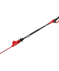 Cordless Pole Hedge Trimmer With 18 Inch Dual Action Blades, 180 Degree Pivoting Head For 5 Cutting Angles, 11 Foot Reach