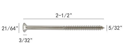 One Hundred Count Number Eight Wood Screws Two And A Half Inch Stainless Steel Self Tapping Phillips Drive Countersunk Fasteners Built Tough Like Kickass Gear For Deck Barn Drywall