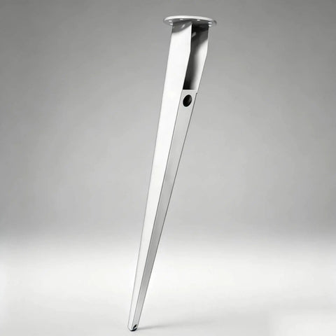 Adjustable Metal Desk Leg With Tapered Angled Profile And Built In Cable Management Pass Through For A Clean Home Office Setup Heavy Duty
