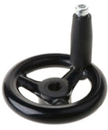 3.9 Inch Hand Wheel With Revolving Handle For Milling Machine, Rock Solid Workhorse, Durable Metal Hand Crank, Threaded Hole For Quick Handle Mount