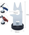 Heavy Duty White Carbon Steel Magnetic Torch Holder For TIG Plasma Cutter With Round Body Design 3.31 Inch Diameter displaying 160mm tall structure.