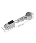 Beefy Heavy Duty Single Cable Pulley Block Two Pack For Outdoor Use Bearing Wheel Wire Rope Roller Hanging Rope System For Greenhouse Shade Control And Garden Shade Management, nickel plated iron, 10.5cm