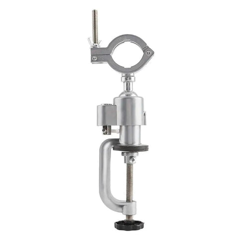 Angle Grinder Stand Universal Bench Grinder Holder with Vise Clamp Table Mount Bracket, aluminum alloy, close-up view