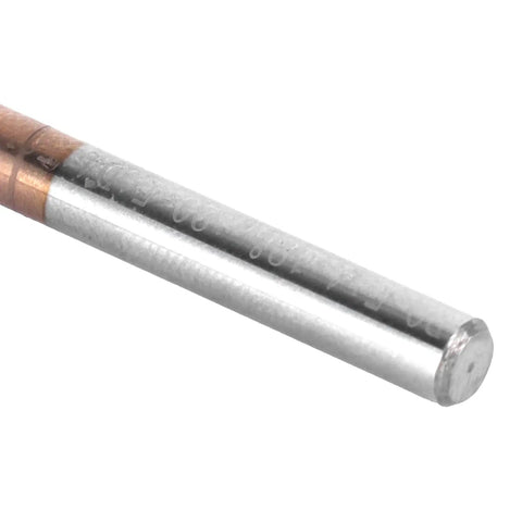 Close-up of Beefy Tapered Ball Nose End Mill For CNC Router Bits 2 Flute Tungsten Carbide With Antique Brass Plated Coating